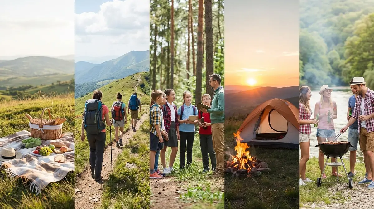 ピクニックとハイキング・遠足・キャンプ・BBQの違い