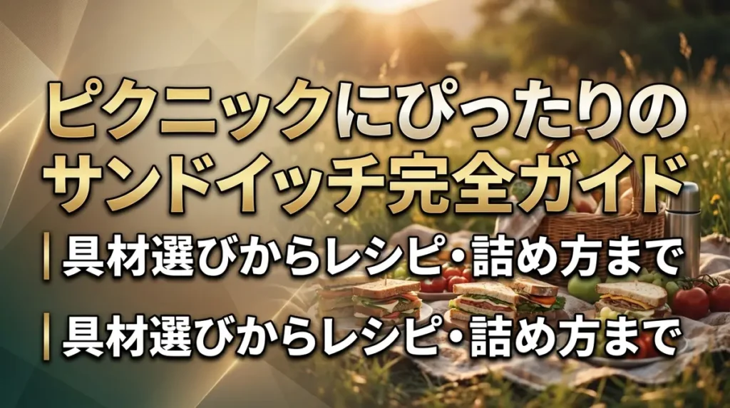 ピクニックにぴったりのサンドイッチ完全ガイド｜具材選びからレシピ・詰め方まで