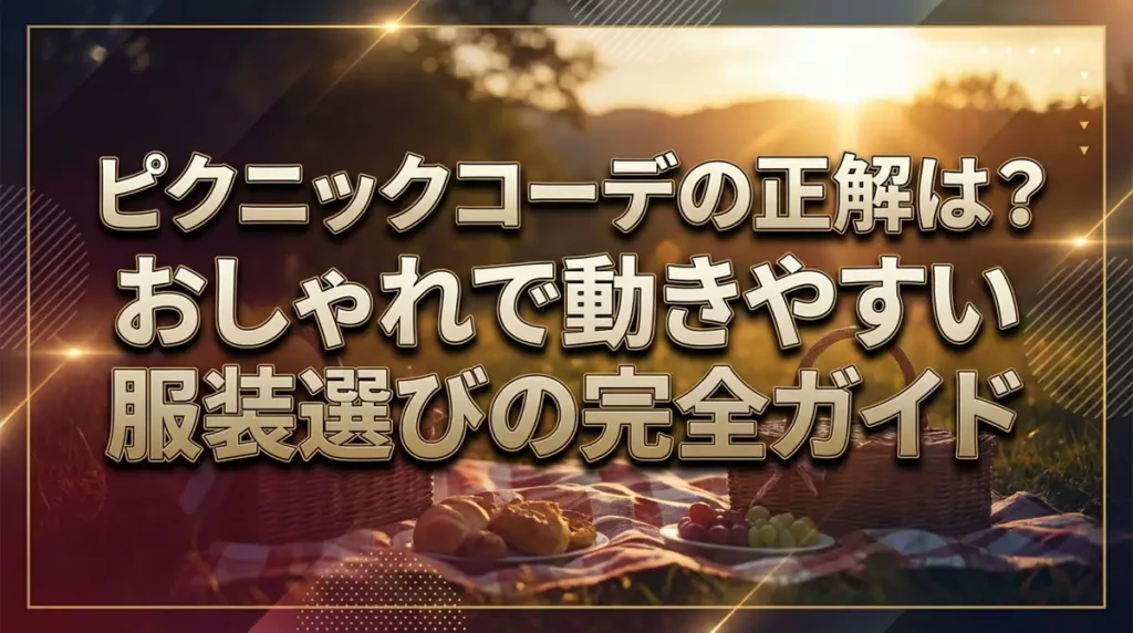 ピクニックコーデの正解は？おしゃれで動きやすい服装選びの完全ガイド
