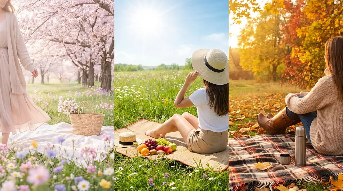 【季節別】春・夏・秋のピクニックコーデ完全ガイド
