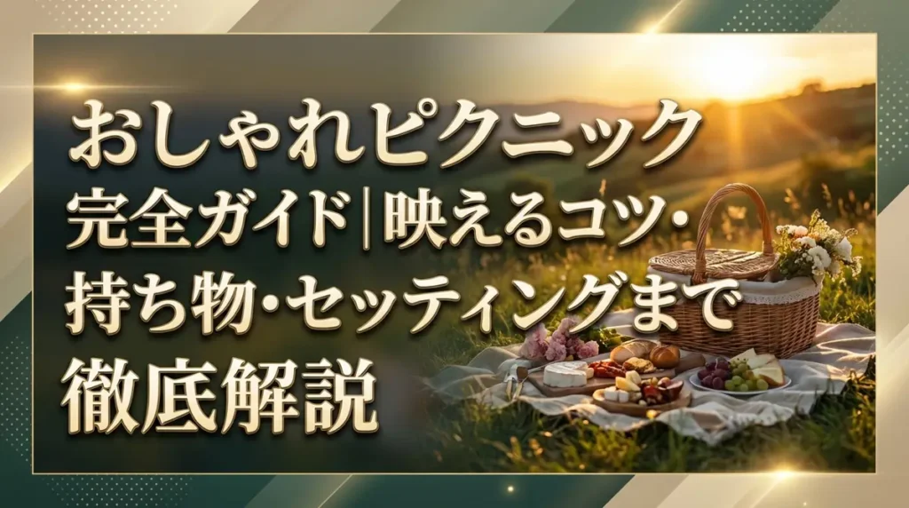 おしゃれピクニック完全ガイド｜映えるコツ・持ち物・セッティングまで徹底解説