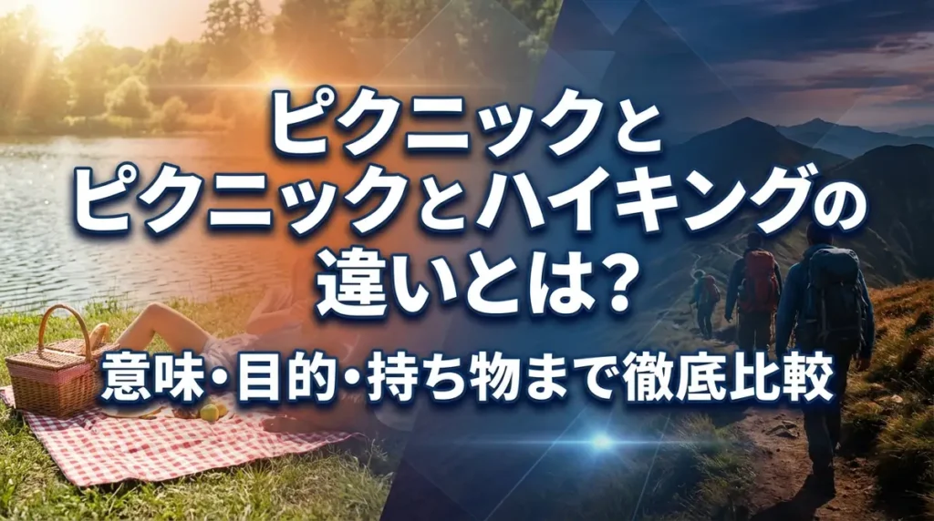 ピクニックとハイキングの違いとは？意味・目的・持ち物まで徹底比較