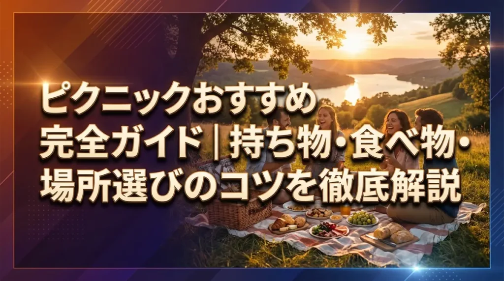 ピクニックおすすめ完全ガイド｜持ち物・食べ物・場所選びのコツを徹底解説