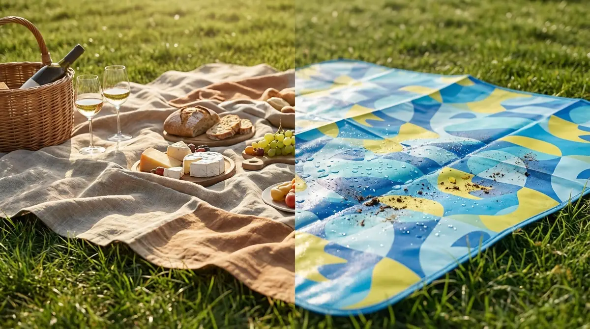 ピクニックに布を使うメリット・デメリット|レジャーシートとの違い