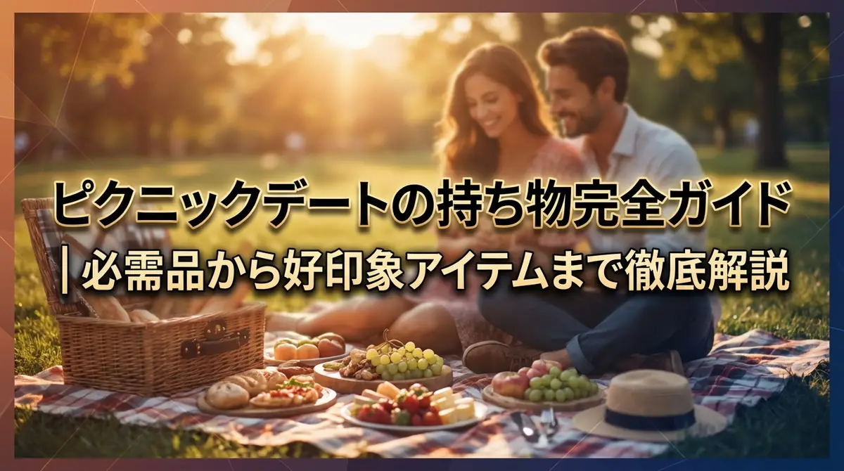 ピクニックデートの持ち物完全ガイド|必需品から好印象アイテムまで徹底解説