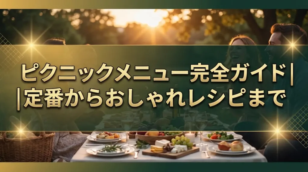 ピクニックメニュー完全ガイド｜定番からおしゃれレシピまで徹底解説