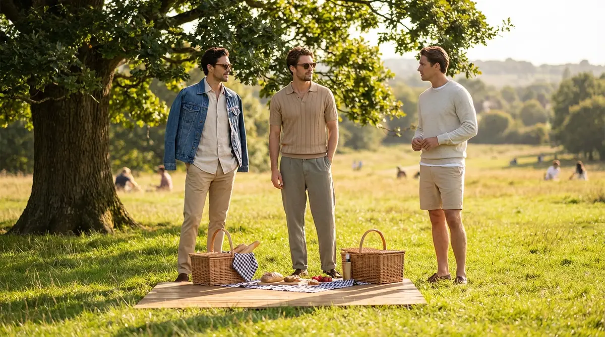 【メンズ】ピクニックのおすすめ服装コーデ例