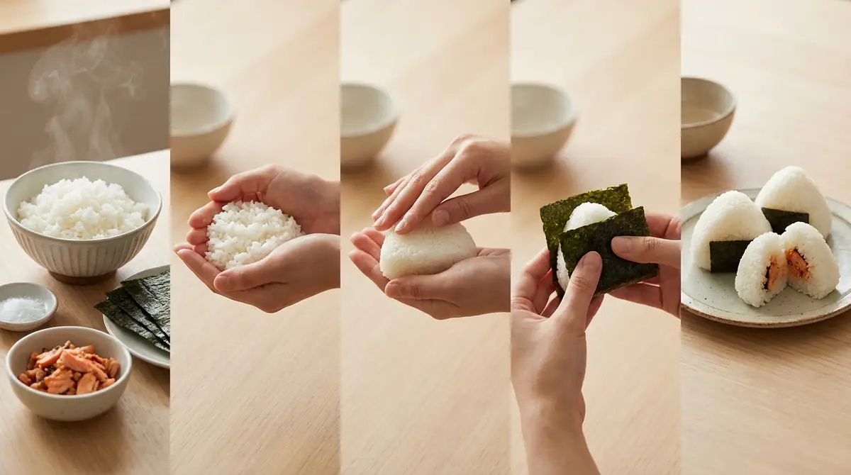 崩れない美味しいおにぎりの握り方5ステップ