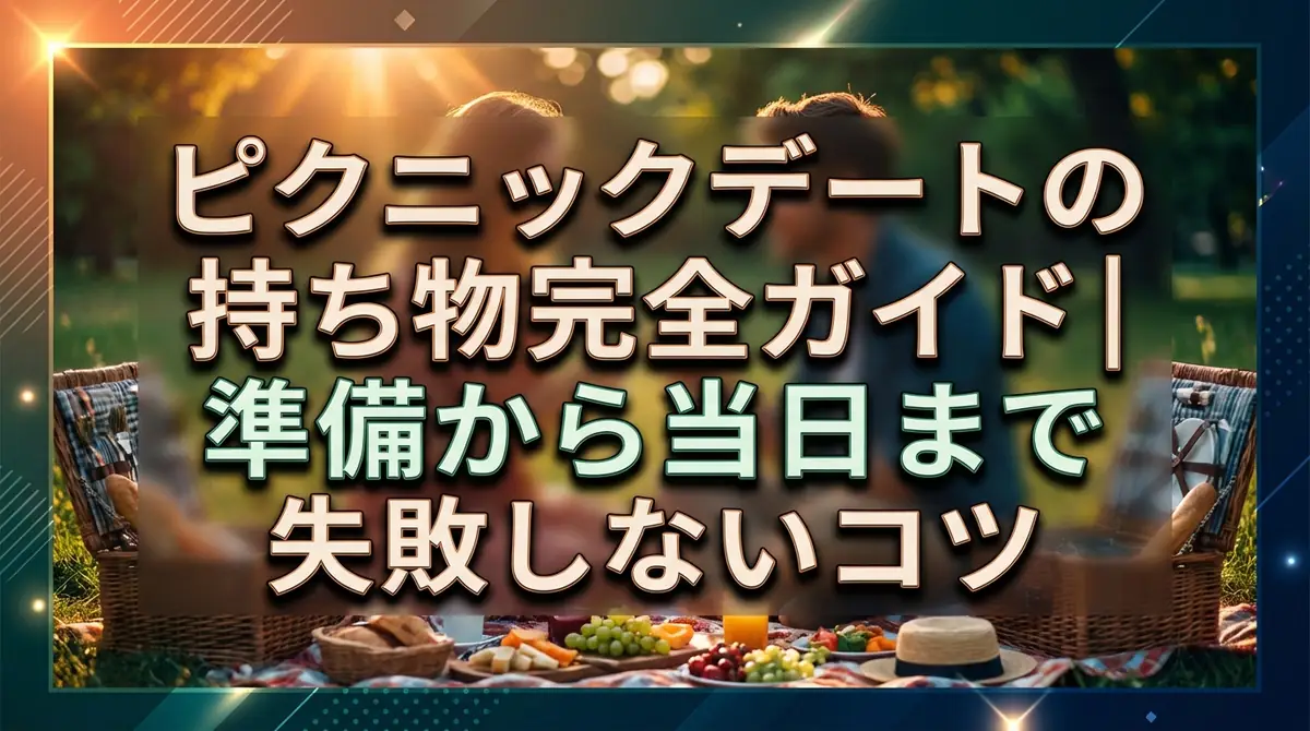 ピクニックデートの持ち物完全ガイド|準備から当日まで失敗しないコツ