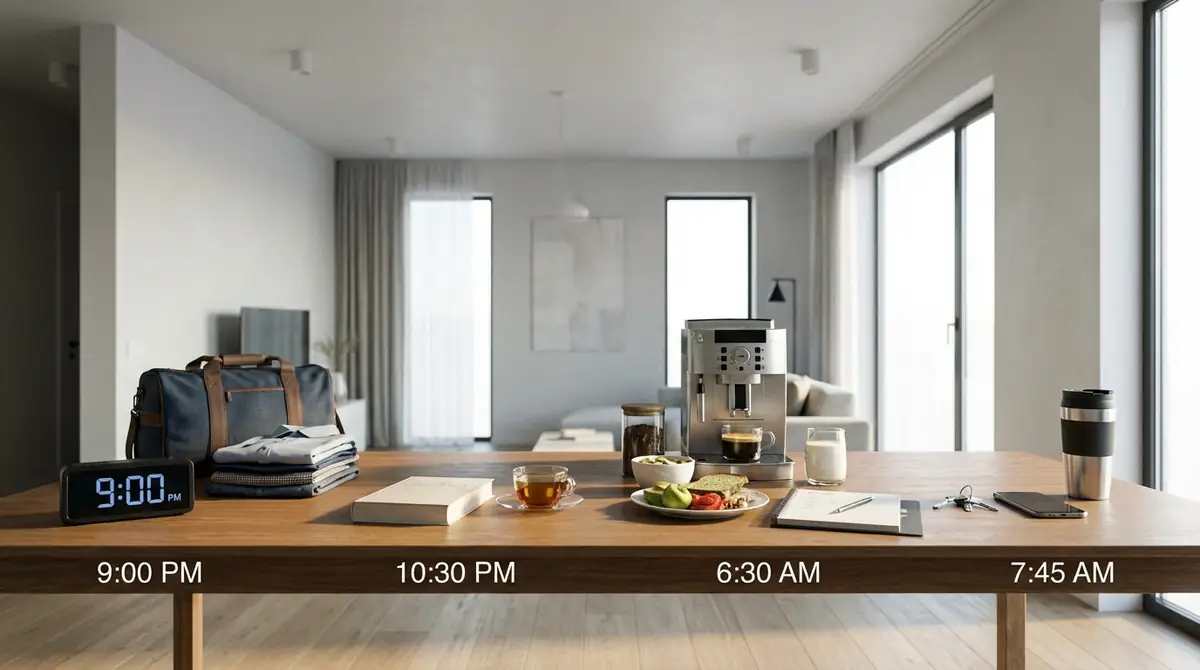 前日〜当日朝の準備タイムライン