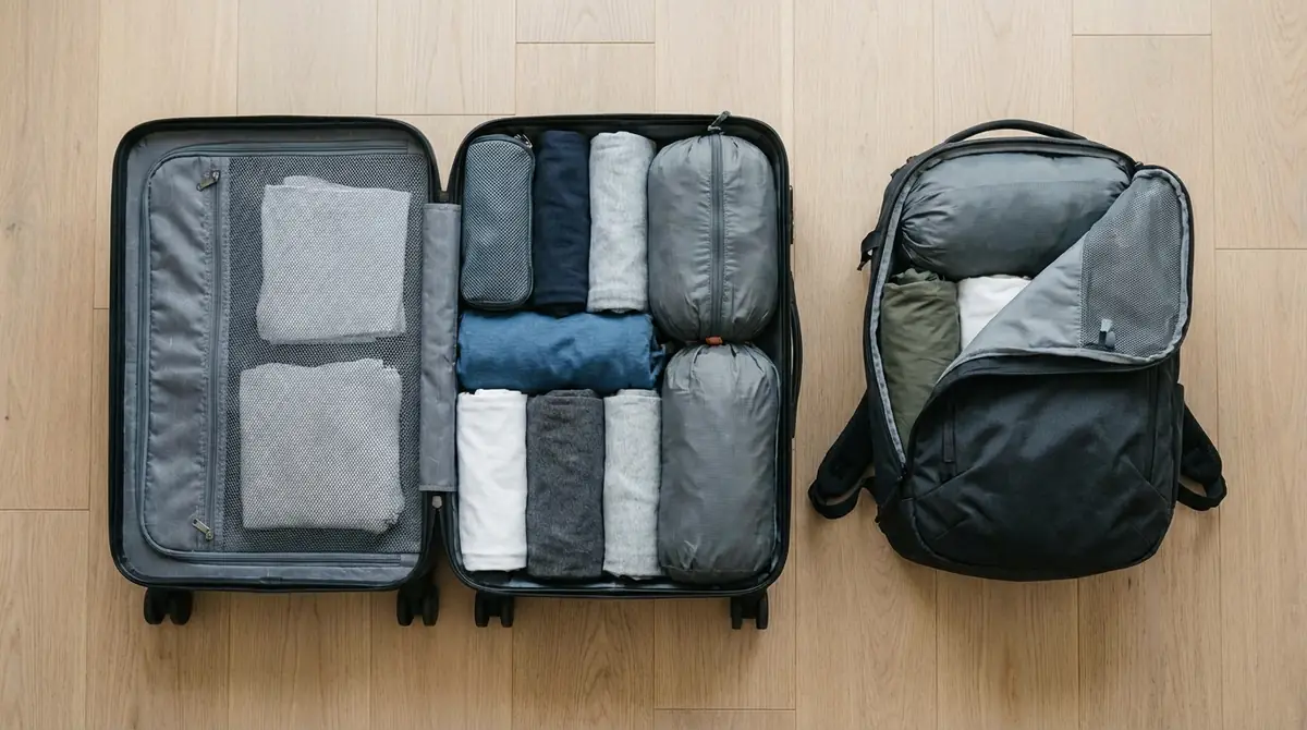 荷物をコンパクトにまとめるパッキング術