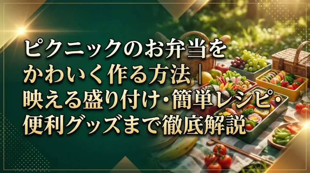 ピクニックのお弁当をかわいく作る方法｜映える盛り付け・簡単レシピ・便利グッズまで徹底解説
