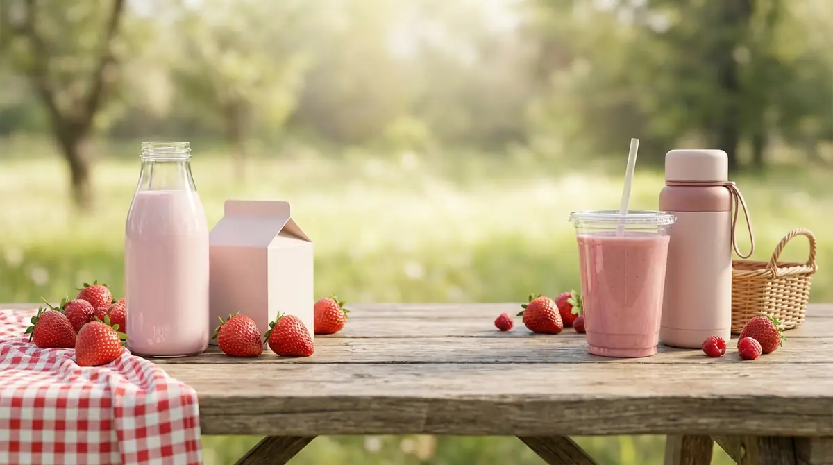 明治いちごオレとピクニック いちごオレの違いを比較