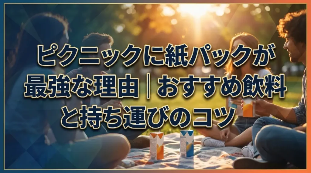 ピクニックに紙パックが最強な理由｜おすすめ飲料と持ち運びのコツ