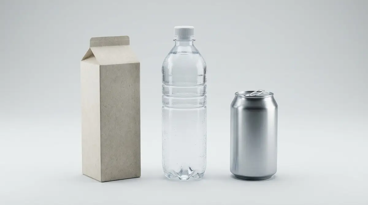 紙パック・ペットボトル・缶の違いを比較