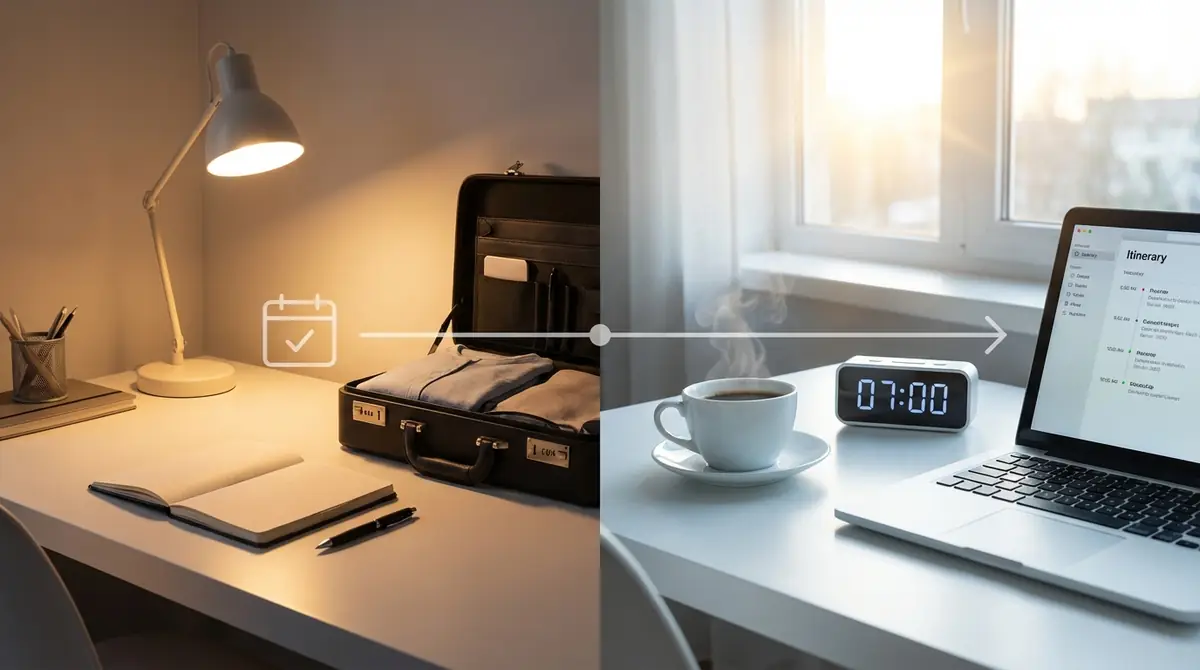 前日準備→当日朝の段取りタイムライン