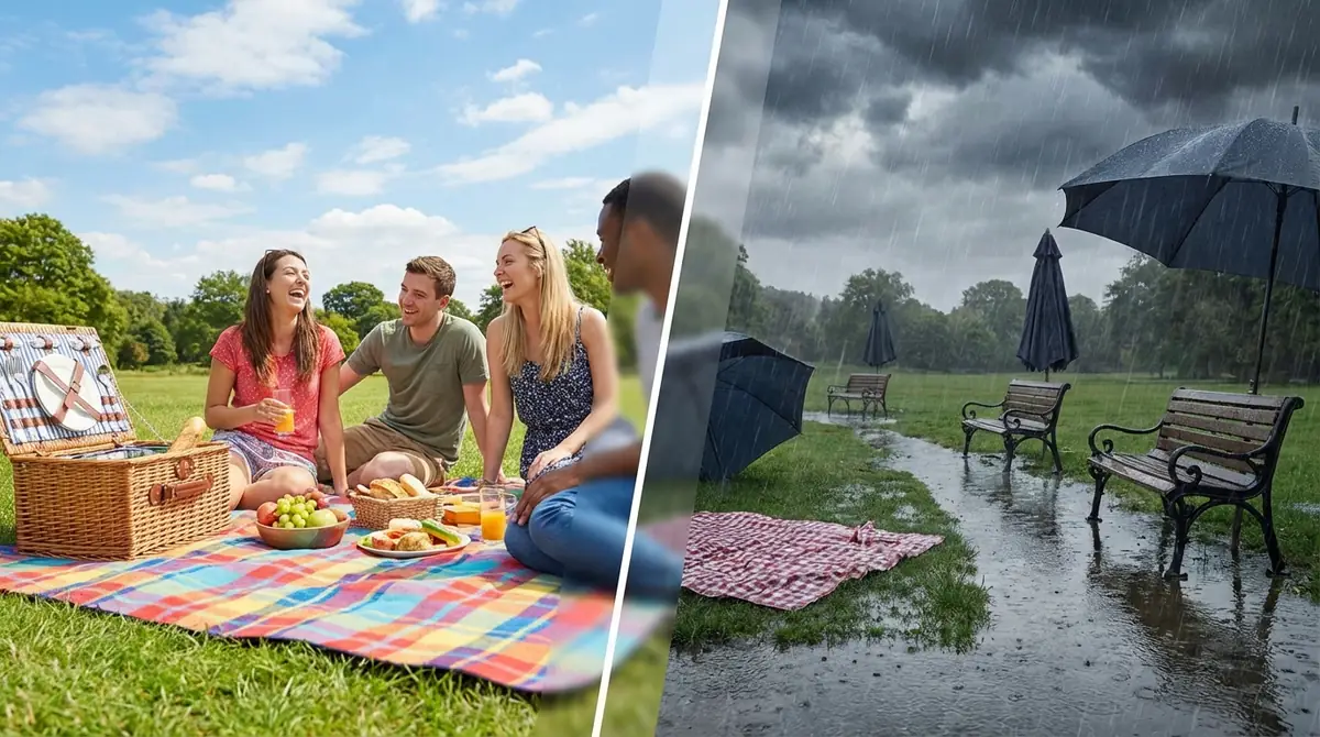 ピクニックを中止すべき?決行すべき?雨天時の判断基準