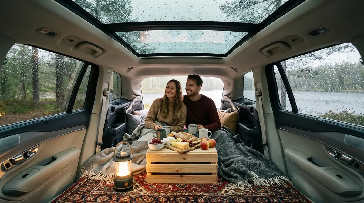 車中ピクニックで雨の日も快適に過ごすテクニック