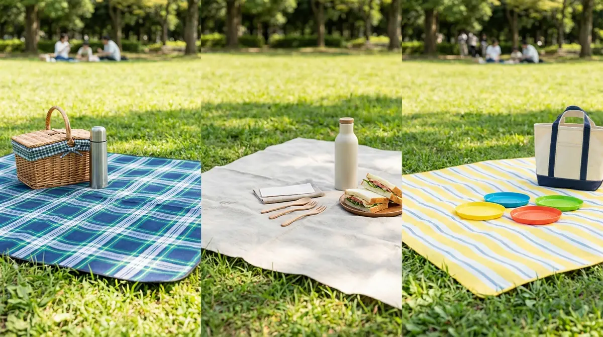 【ブランド別】ニトリ・無印・3COINSのピクニックラグ比較