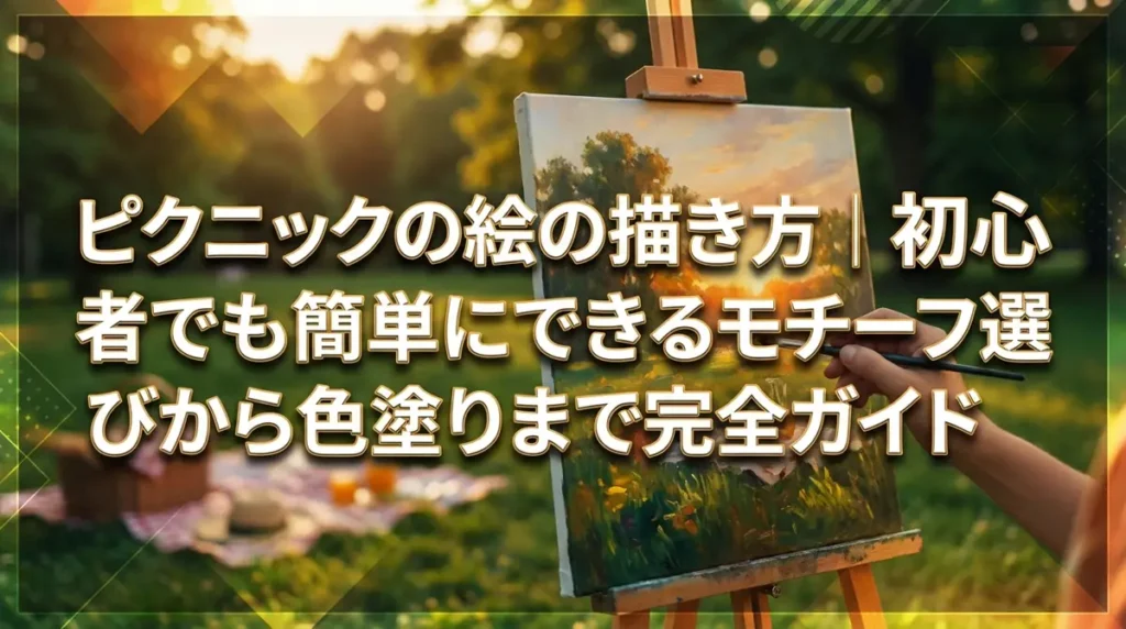 ピクニックの絵の描き方｜初心者でも簡単にできるモチーフ選びから色塗りまで完全ガイド