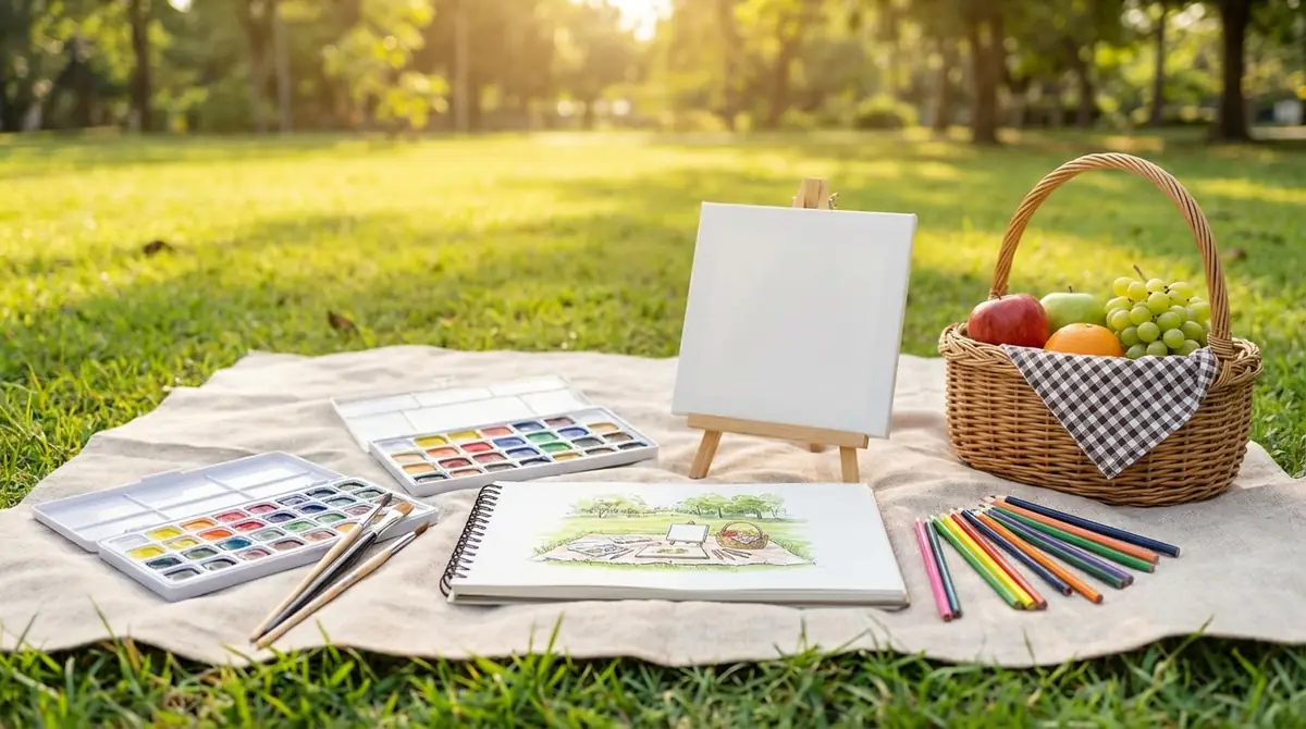 ピクニックの絵を簡単に描く5ステップ