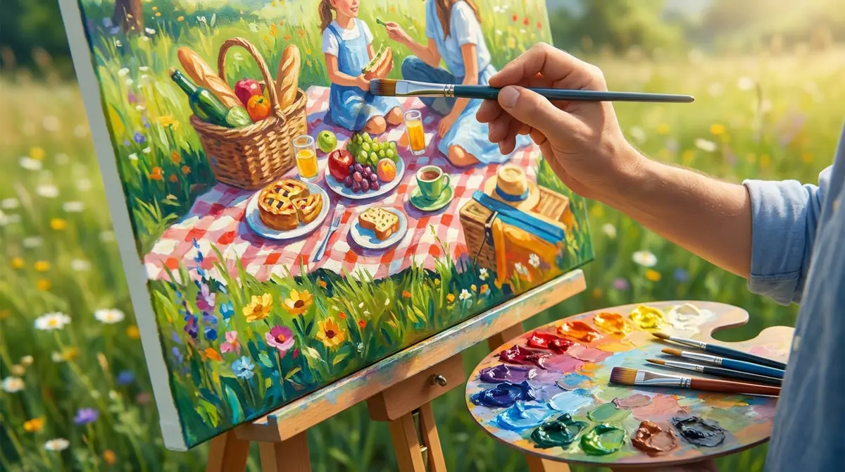 ピクニックの絵を上手に見せる色使いのコツ