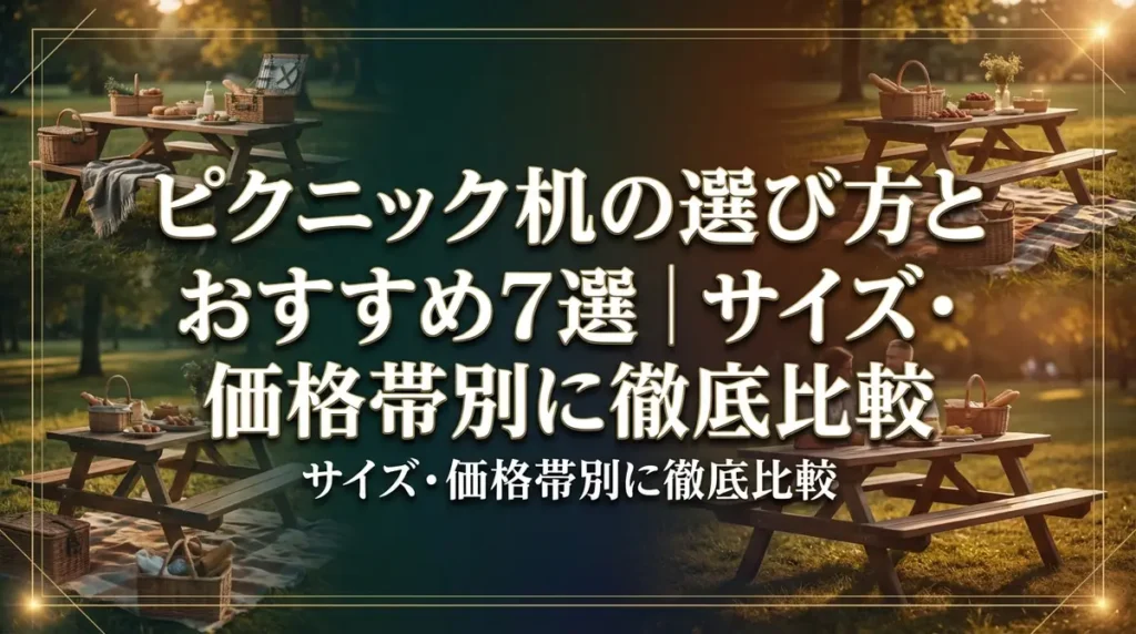 ピクニック机の選び方とおすすめ7選｜サイズ・価格帯別に徹底比較