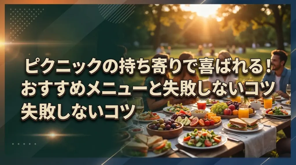 ピクニックの持ち寄りで喜ばれる！おすすめメニューと失敗しないコツ