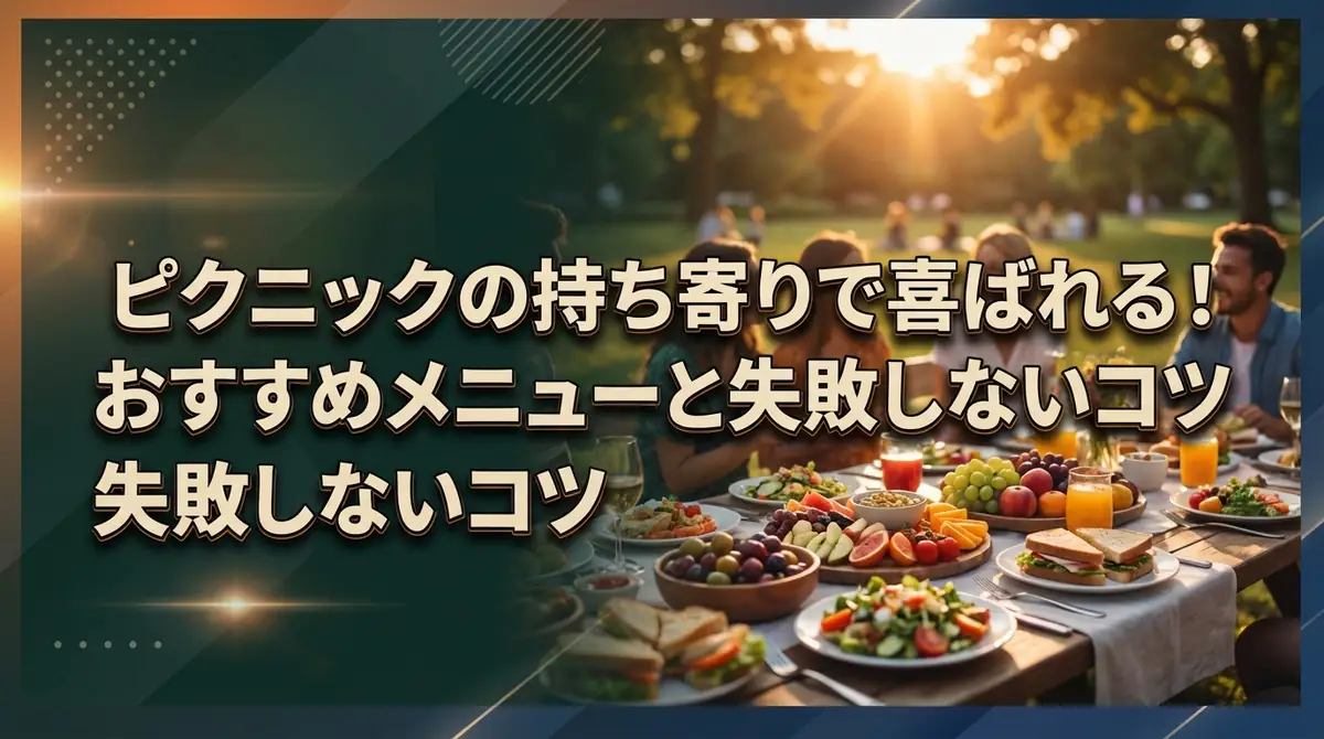 ピクニックの持ち寄りで喜ばれる！おすすめメニューと失敗しないコツ