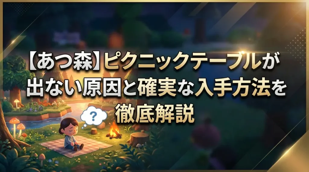 【あつ森】ピクニックテーブルが出ない原因と確実な入手方法を徹底解説
