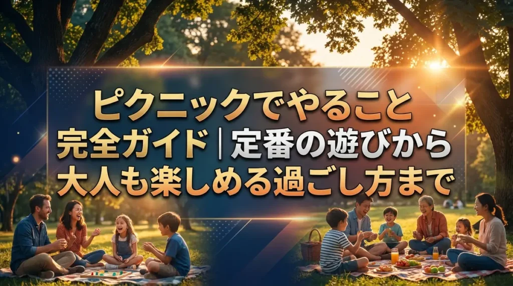 ピクニックでやること完全ガイド｜定番の遊びから大人も楽しめる過ごし方まで