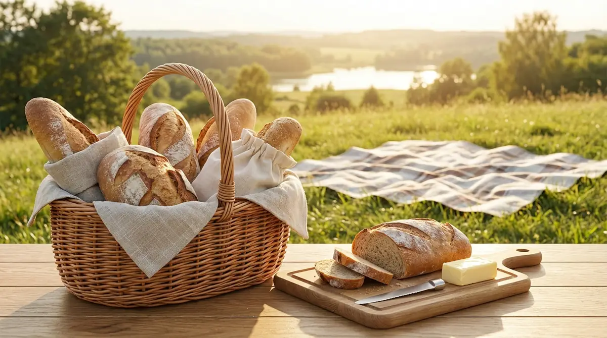 ピクニックでパンを美味しく保つ持ち運び術