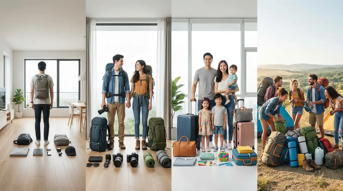 【人数別】持ち物の量と分担の目安