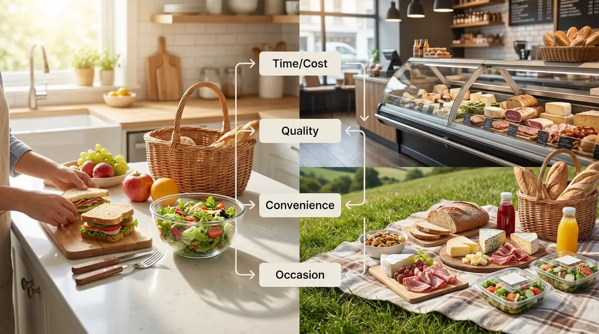 手作り vs 購入｜ピクニックの食べ物はどっちがいい？判断フローチャート