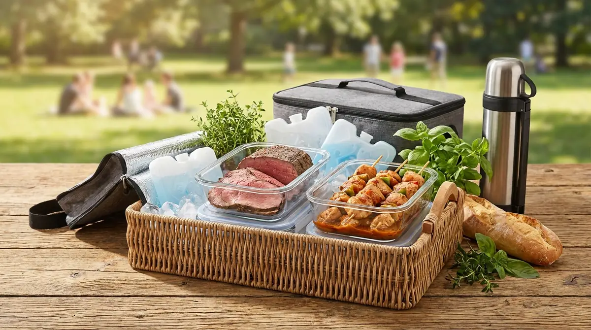 ピクニックで肉料理を傷ませない持ち運びテクニック